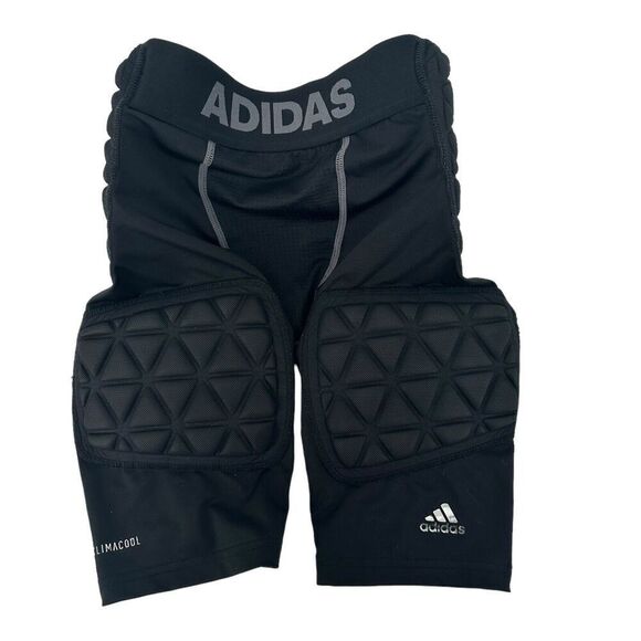 Adidas Padded Compression Football Shorts Youth Boys Size M Black Climacool Gear - Picture 1 of 7
